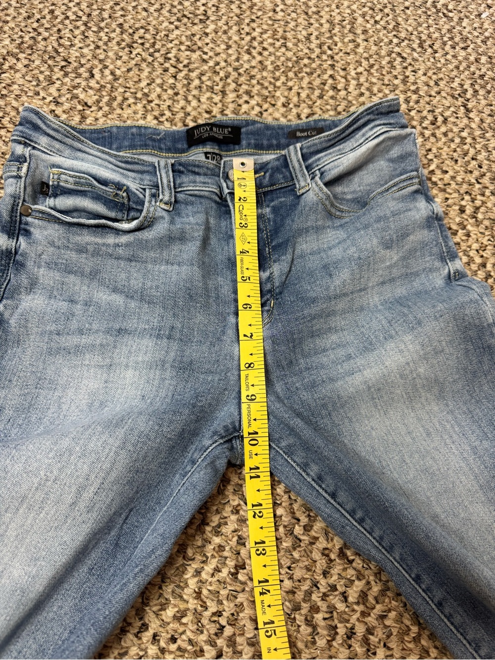 Judy Blue Mid-Rise Bootcut Jeans size 7/28 JB82337LT - Picture 9 of 11